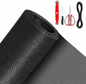 QWR Pet Proof Window Screen Replacement Kit, 48"x118" Durable High Hardness Screen Mesh Replacement Window Screens Repair Kit for Sliding Screen Door,Patio and Windows.(Folded Package)