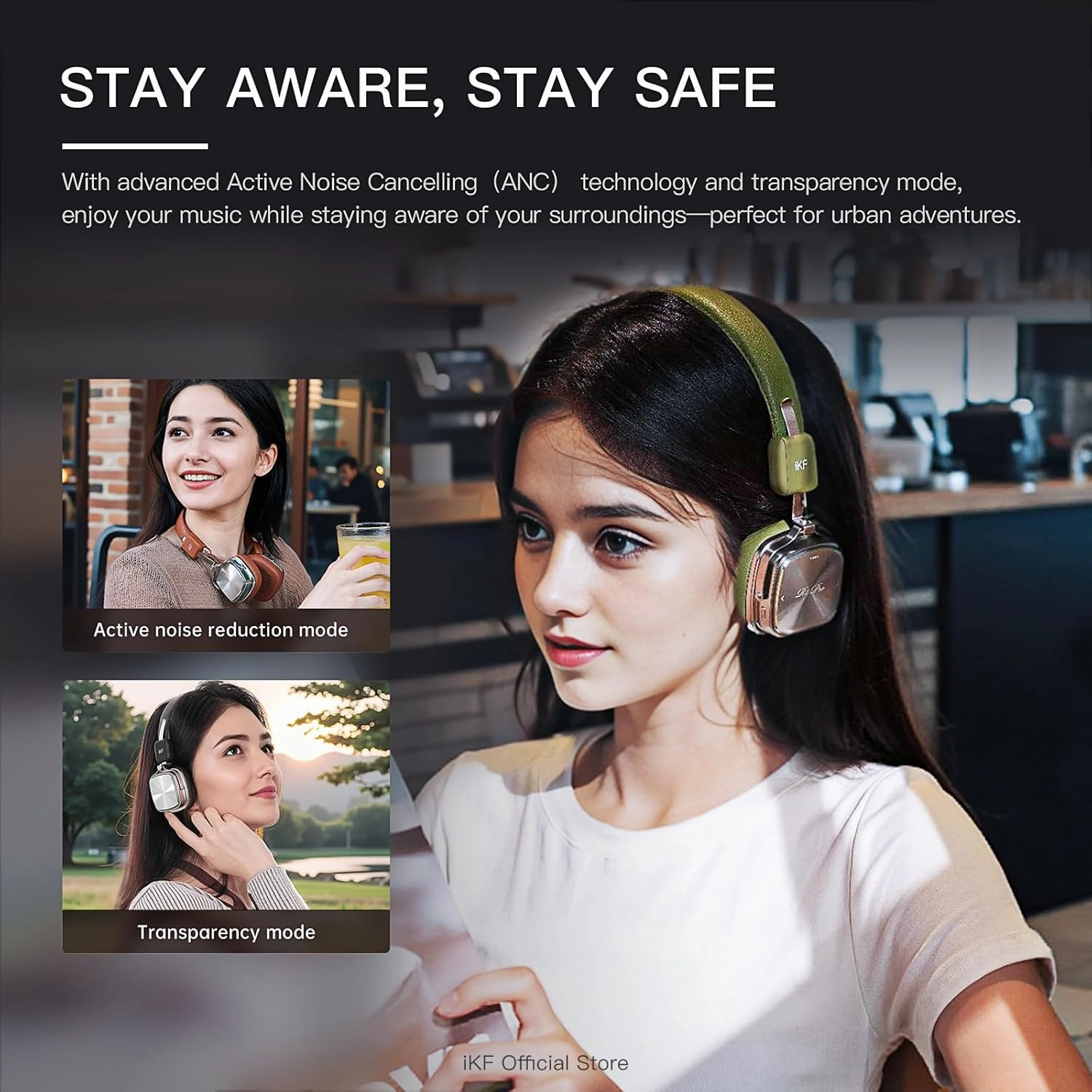 R2 Pro Retro Metal Leather Wireless Headphones with ANC -45dB, 40mm HiFi Drivers, 75H Playback, Bluetooth 5.4 & AUX, Customizable Lighting, ENC 5-Mic Clear Calls, Low Latency,App Control, Brown