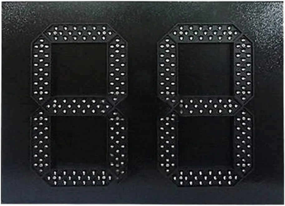 Race Timing Clock High Brightness Outdoor Waterproof Iron Box PCB Oil Price Board 8.888 Format Digital Gas Station Logo for Running Events Marathon Clim (8 Inch Scoreboard X)