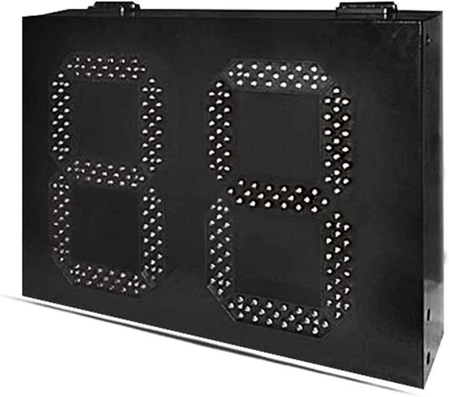 Race Timing Clock High Brightness Outdoor Waterproof Iron Box PCB Oil Price Board 8.888 Format Digital Gas Station Logo for Running Events Marathon Clim (8 Inch Scoreboard X)