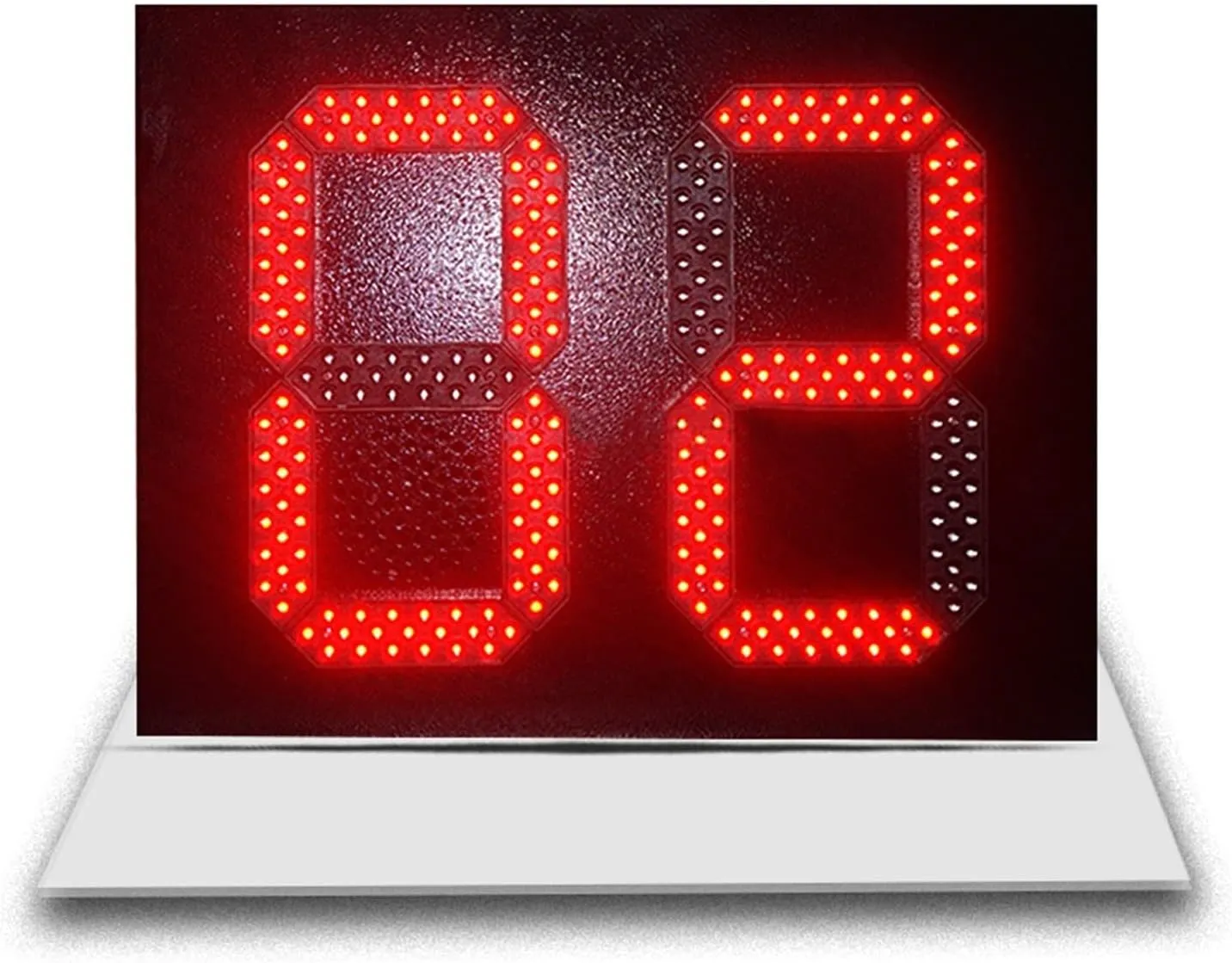 Race Timing Clock High Brightness Outdoor Waterproof Iron Box PCB Oil Price Board 8.888 Format Digital Gas Station Logo for Running Events Marathon Clim (8 Inch Scoreboard X)