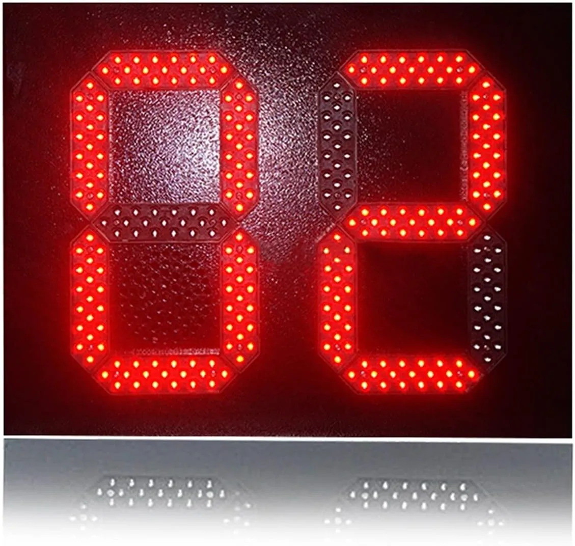 Race Timing Clock High Brightness Outdoor Waterproof Iron Box PCB Oil Price Board 8.888 Format Digital Gas Station Logo for Running Events Marathon Clim (8 Inch Scoreboard X)