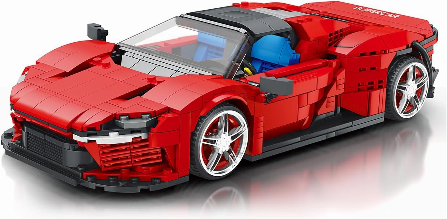 Racing Car Building Set for Adults,1:14 MOC Buildable Technic Sports Car Toy,Collectible Building Block Champion Kit Model for Teens Age 14 （1168 Pcs）