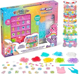 Rainbow Loom: Care Bears Cutetique: Sharing is Caring -16 Charms, DIY Rubber Band Bracelet Kit, Exclusive Cheer Bear Loom, Jewelry Making, Kids Age 7 