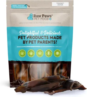 Raw Paws Camel Skin Chews for Dogs (15 Pack) - Rawhide Free Dog Chew Long Lasting - Support Dog Anxiety Relief - Bully Stick Alternative