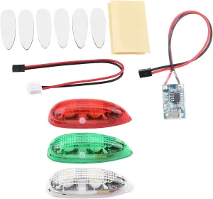 RC Drone Lights, LED Flash for RC Fix Wing Aircraft, Airplane Helicopter, Water Droplet Shape, Visible in 500m