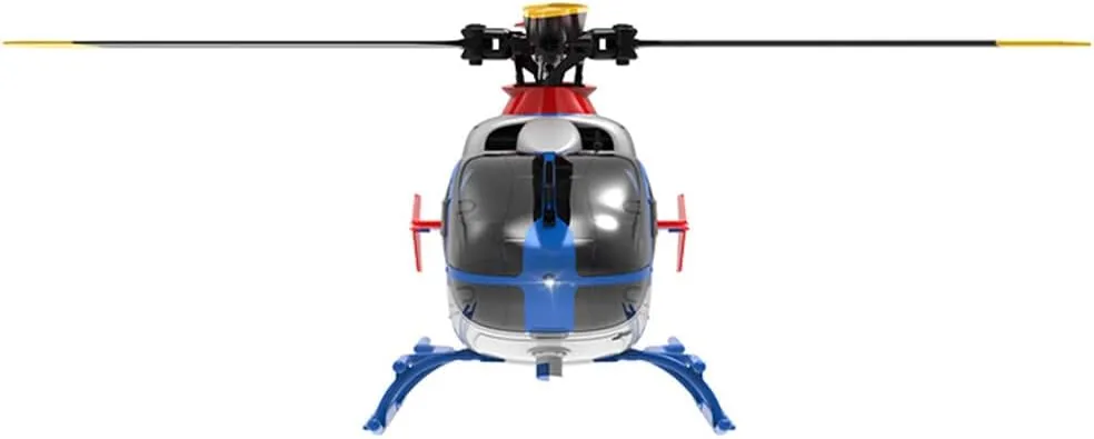 RC ERA C123 EC135 6CH RC Helicopter, 1/36 Scale Military Aircraft Single-Rotor Gyroscopic Stabilization with Altitude Hold/One-Key Take Off for Beginners & Adults -RTF/3 Battery