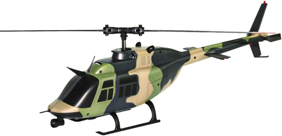 RC ERA C138 Bell 206 RC Helicopter, 1/33 Scale 2.4G 6CH Flybarless RC Helicopter with Altitude Hold & Optical Flow Positioning - RTF