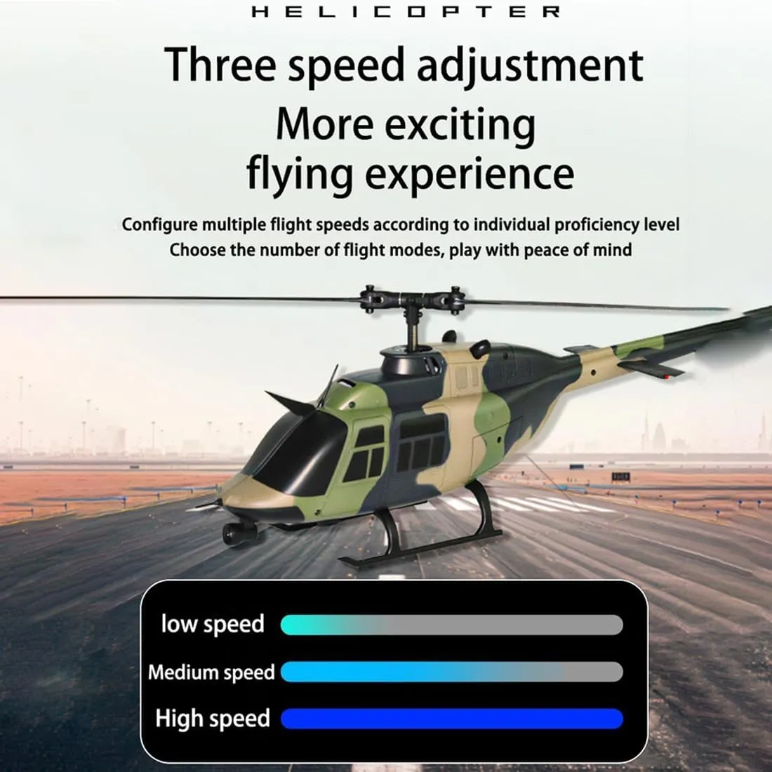 RC ERA C138 Bell 206 RC Helicopter, 1/33 Scale 2.4G 6CH Flybarless RC Helicopter with Altitude Hold & Optical Flow Positioning - RTF