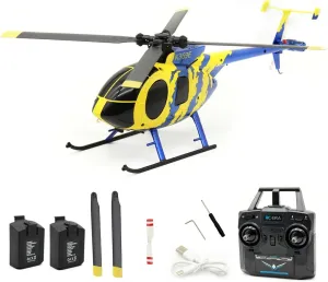 RC ERA C184 MD500 RC Helicopter for Adult, 2.4G 4CH 6-Axis Gyro No Aileron Stabilized Aircraft with Optical Sensor & Upgraded Transmitter - RTF/2 Battery