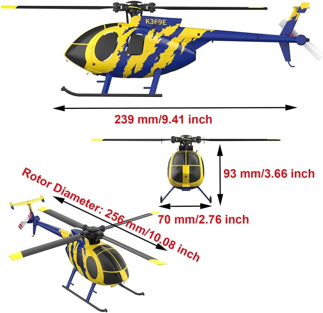 RC ERA C184 MD500 RC Helicopter for Adults, 2.4G 4CH 6-Axis Gyroscope Stabilized Helicopter, RTF Remote Control Electric Aircraft with Optical Flow for Beginners - 1PCS Battery