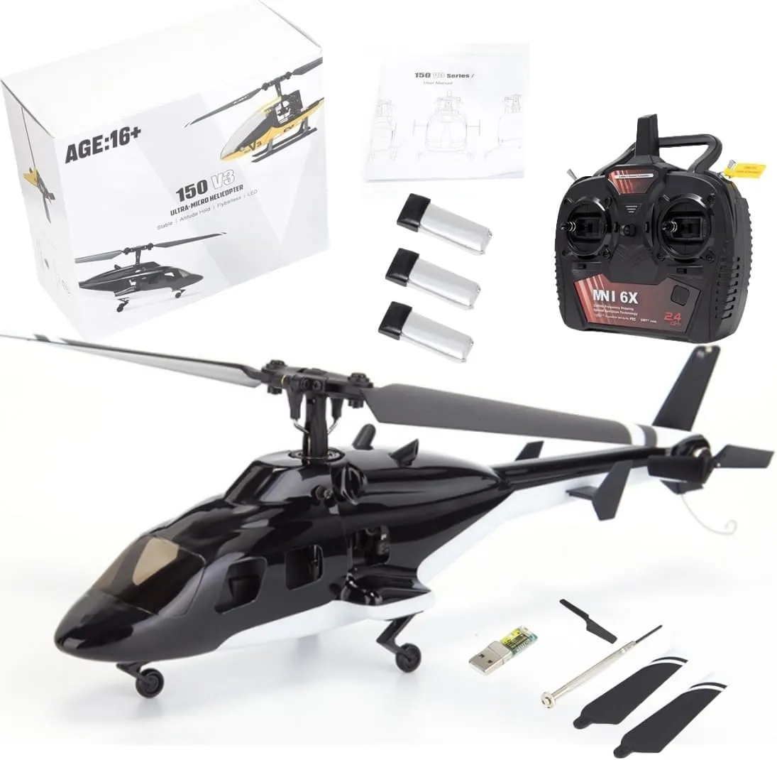RC Helicopter Model, F150BL V3 Air - Wolf 2.4G 5CH Remote Control Simulation Helicopter Model with LED Lights, Military RC Aircraft Indoor Outdoor (RTF Version)