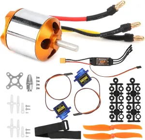 RC Motor Kit, 2217 KV1250 Motor 8060 Propeller Steering Engine 40A X T 60 ESC for RC Helicopter