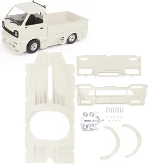 RC Wide Body Large Surrounding Cover, Plastic Modification Kits Body Protective Cover Car Parts Plastic Modification Tool for WPL D12 RC Truck (White)
