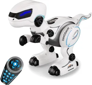 Remote Control Dinosaur RC Robot Smart Programmable T-Rex Toy for Kids - Walking Dancing Singing Roaring Dino Robots Toys with LED Lights Gift for Kids Age 3 4 5 6,7 
