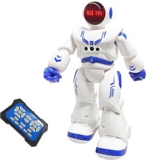 Remote Control Robot Toys for Kids, Gesture Sensing Programmable Dancing Robot with LED Eyes & USB Charging, for Kids Ages 6-12 (Blue)