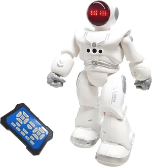 Remote Control Robot Toys for Kids, Gesture Sensing Programmable Dancing Robot with LED Eyes & USB Charging, for Kids Ages 6-12 (Grey)