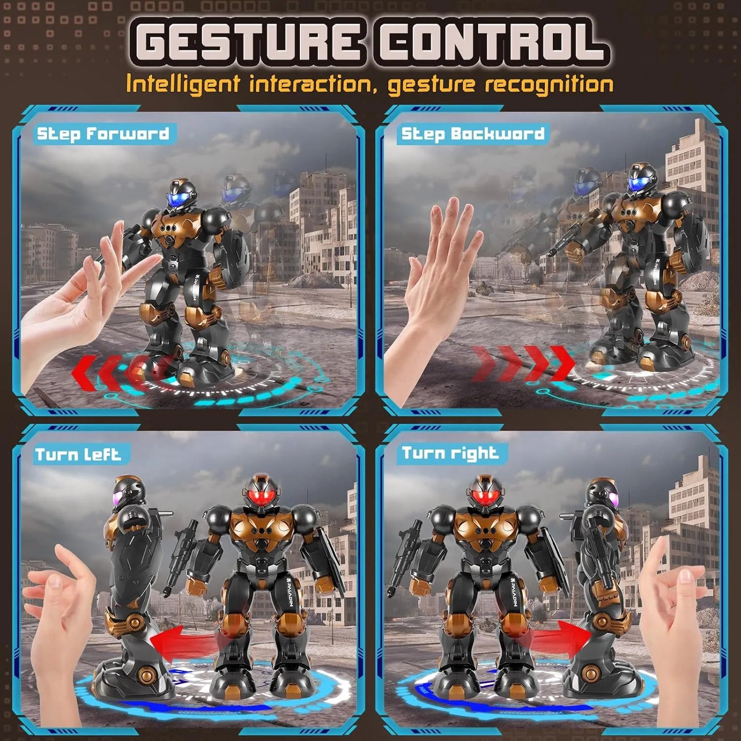 Remote Voice Control Robot Toys for Kids, Intelligent Programmable Robot Gifts, Popular Science Story Toys, Gesture Sensing