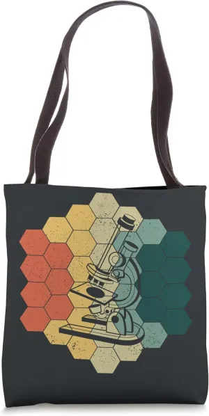 Retro Microscope For Scientist Biologist Chemist Microscopy Tote Bag
