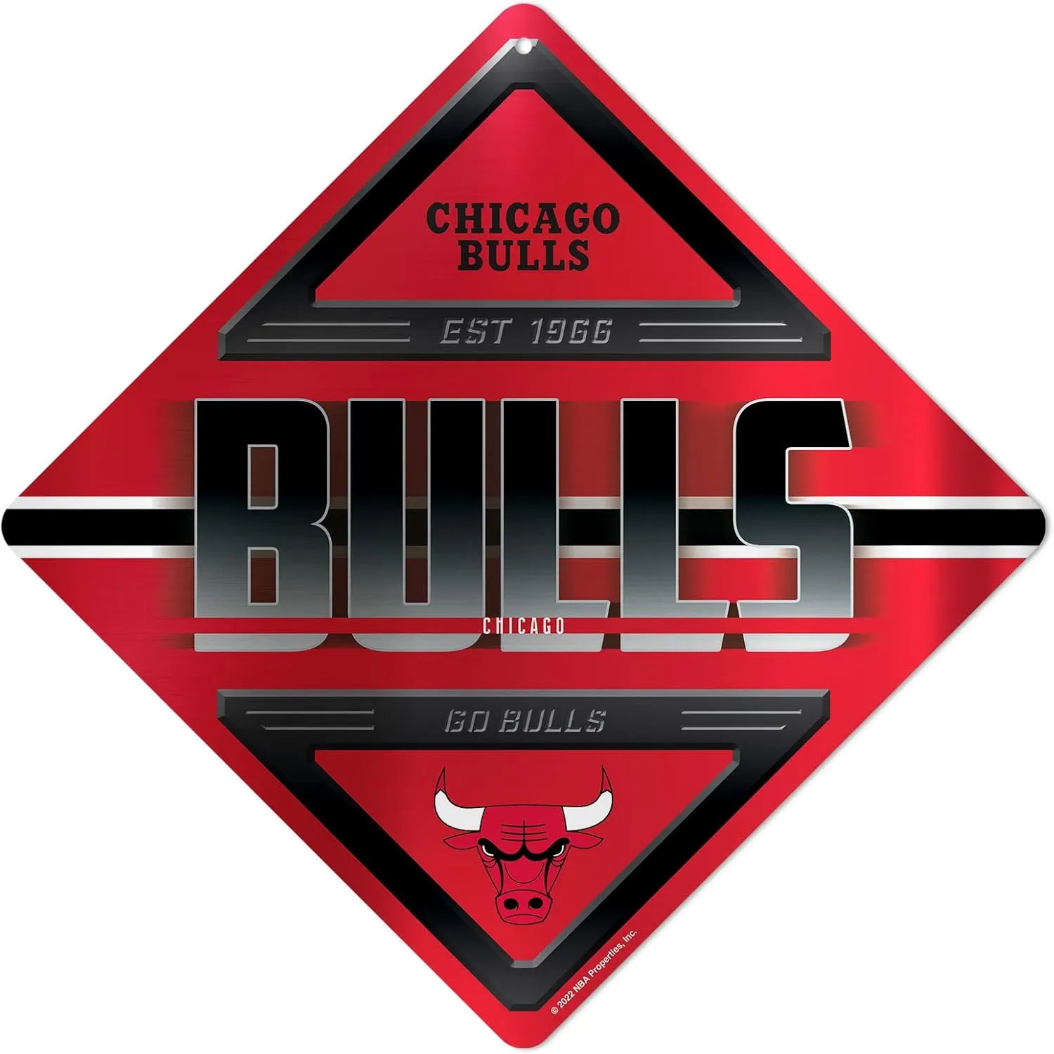 Rico Industries NBA Basketball Metal Sign 16.5" x 16.5" Home Décor - Bedroom - Office - Man Cave