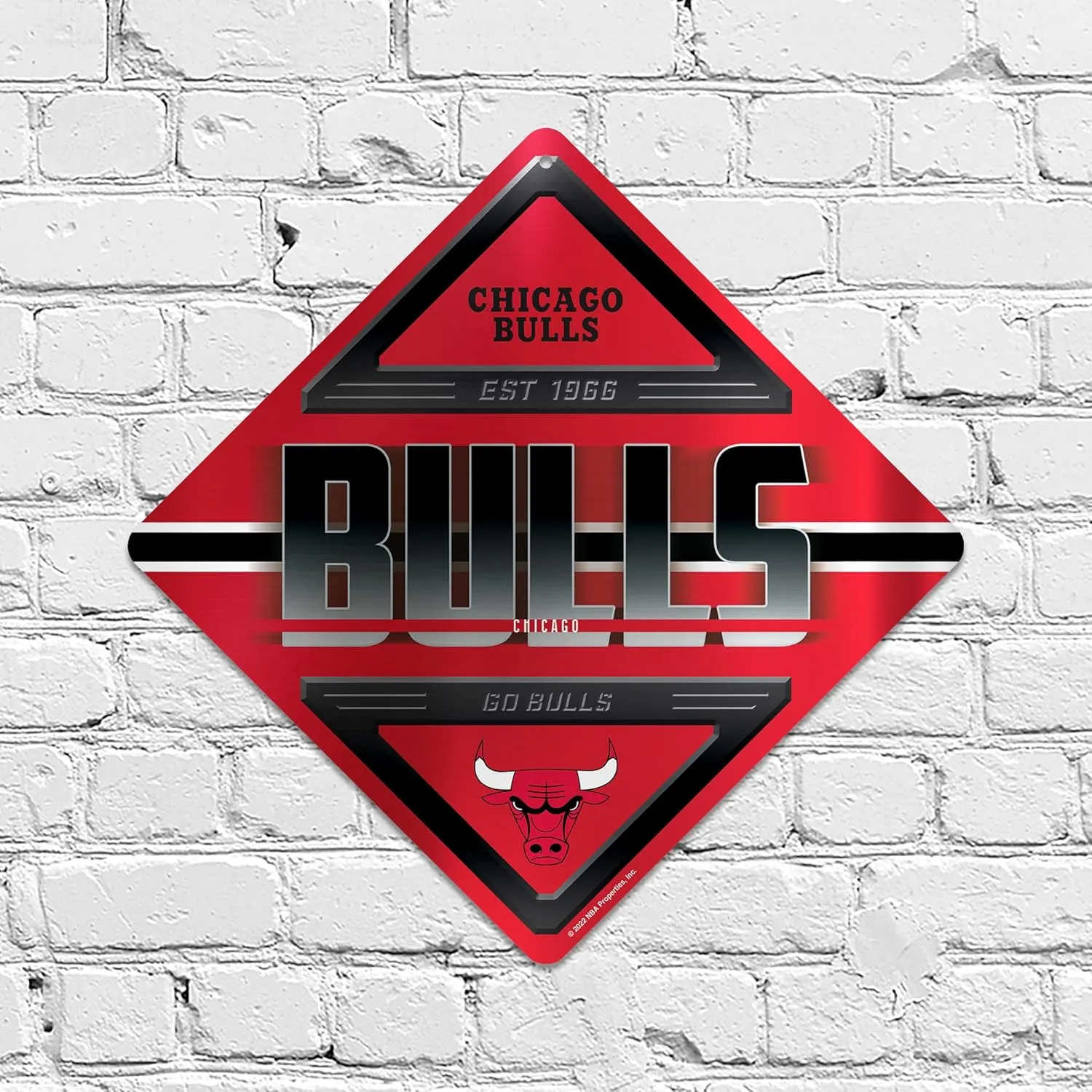 Rico Industries NBA Basketball Metal Sign 16.5" x 16.5" Home Décor - Bedroom - Office - Man Cave
