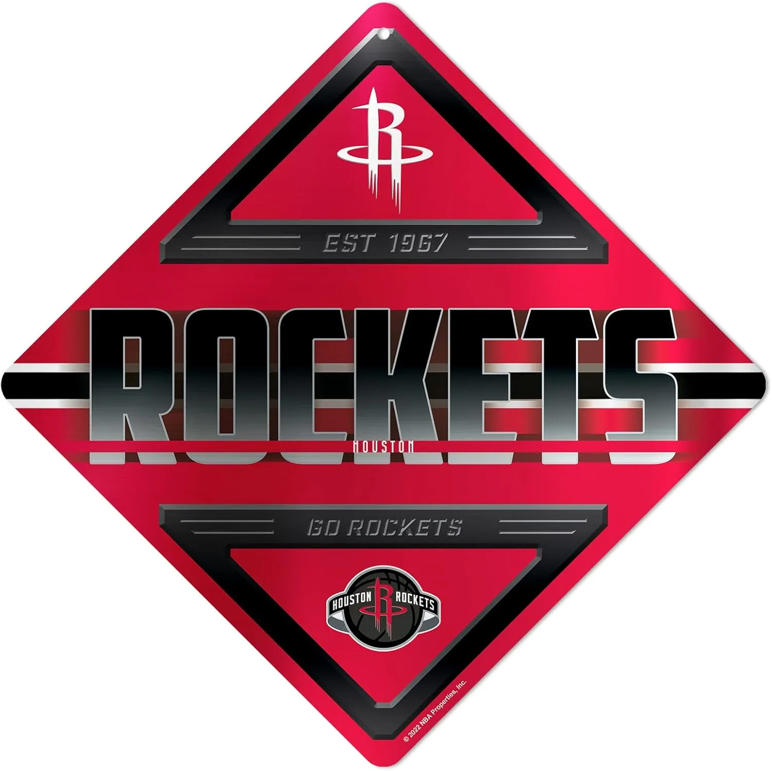 Rico Industries NBA Basketball Metal Sign 16.5" x 16.5" Home Décor - Bedroom - Office - Man Cave