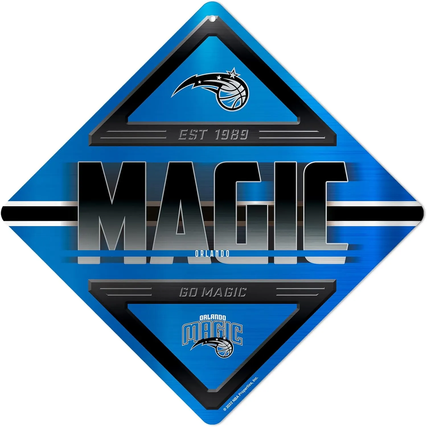Rico Industries NBA Basketball Metal Sign 16.5" x 16.5" Home Décor - Bedroom - Office - Man Cave