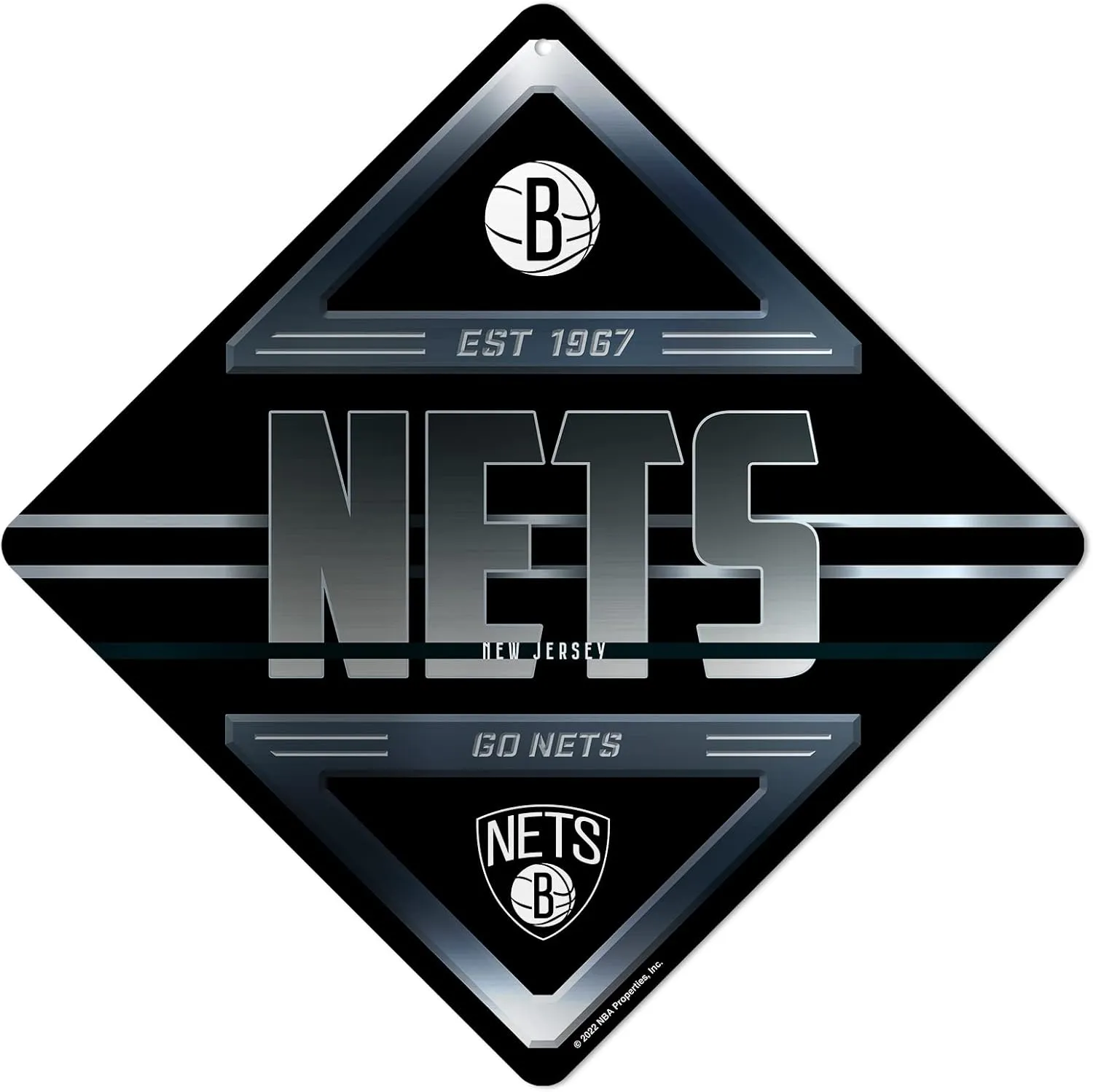 Rico Industries NBA Basketball Metal Sign 16.5" x 16.5" Home Décor - Bedroom - Office - Man Cave