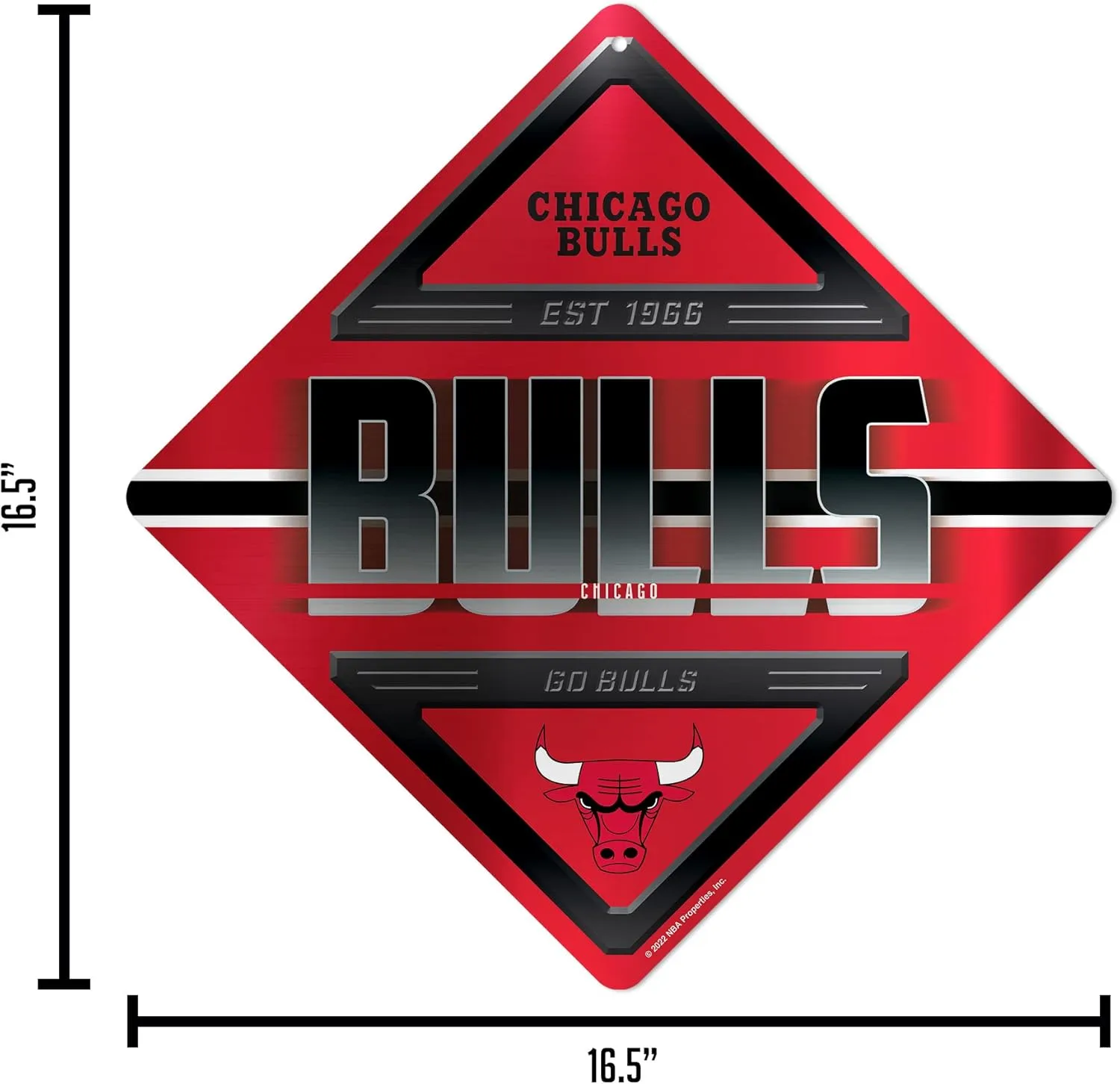 Rico Industries NBA Basketball Metal Sign 16.5" x 16.5" Home Décor - Bedroom - Office - Man Cave