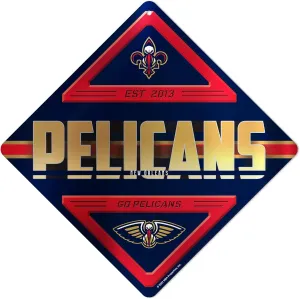 Rico Industries NBA Basketball Metal Sign 16.5" x 16.5" Home Décor - Bedroom - Office - Man Cave
