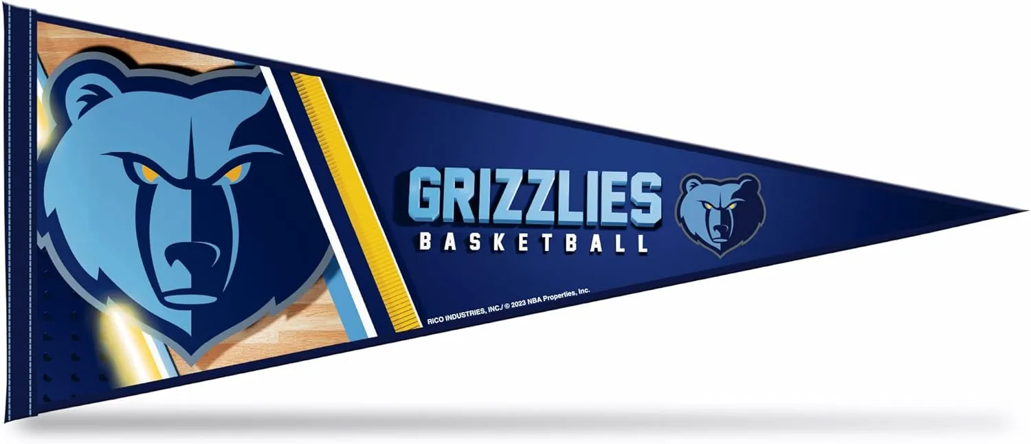 Rico Industries NBA Basketball Primary 12" x 30" Felt Wall Décor Pennant - Great for Home/Bed Room/Man Cave Décor