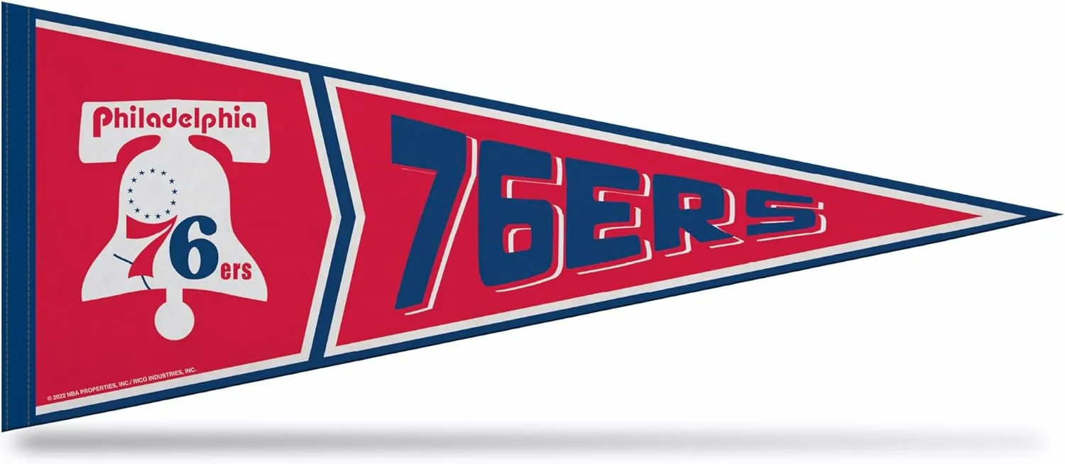 Rico Industries NBA Basketball Retro 12" x 30" Felt Wall Décor Pennant - Great for Home/Bed Room/Man Cave Décor
