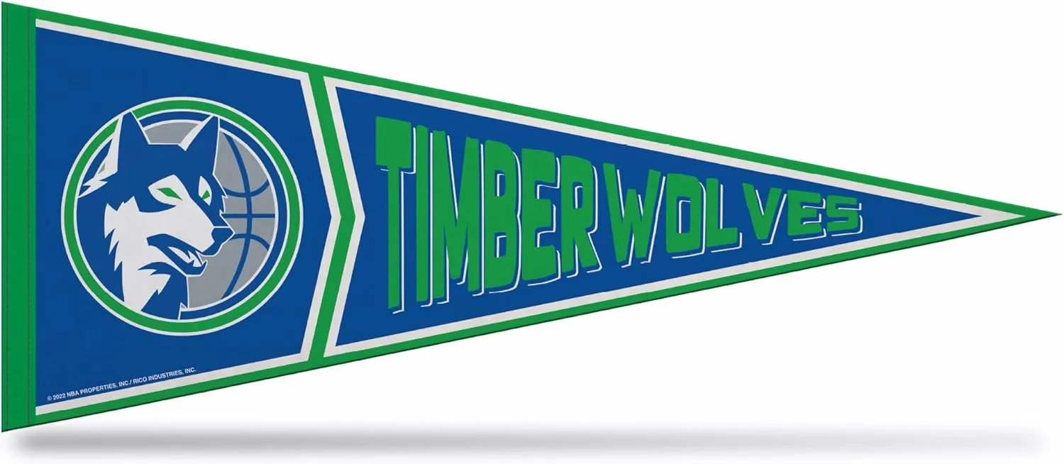 Rico Industries NBA Basketball Retro 12" x 30" Felt Wall Décor Pennant - Great for Home/Bed Room/Man Cave Décor