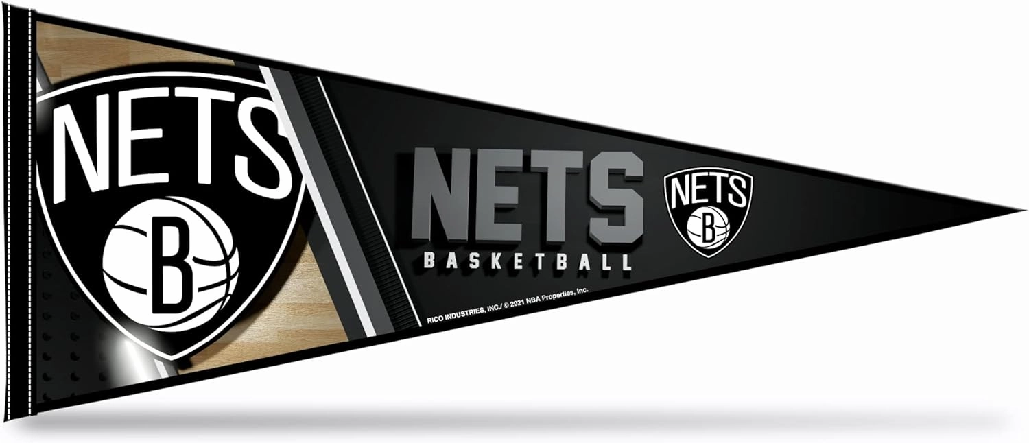 Rico Industries NBA Basketball Primary 12" x 30" Felt Wall Décor Pennant - Great for Home/Bed Room/Man Cave Décor