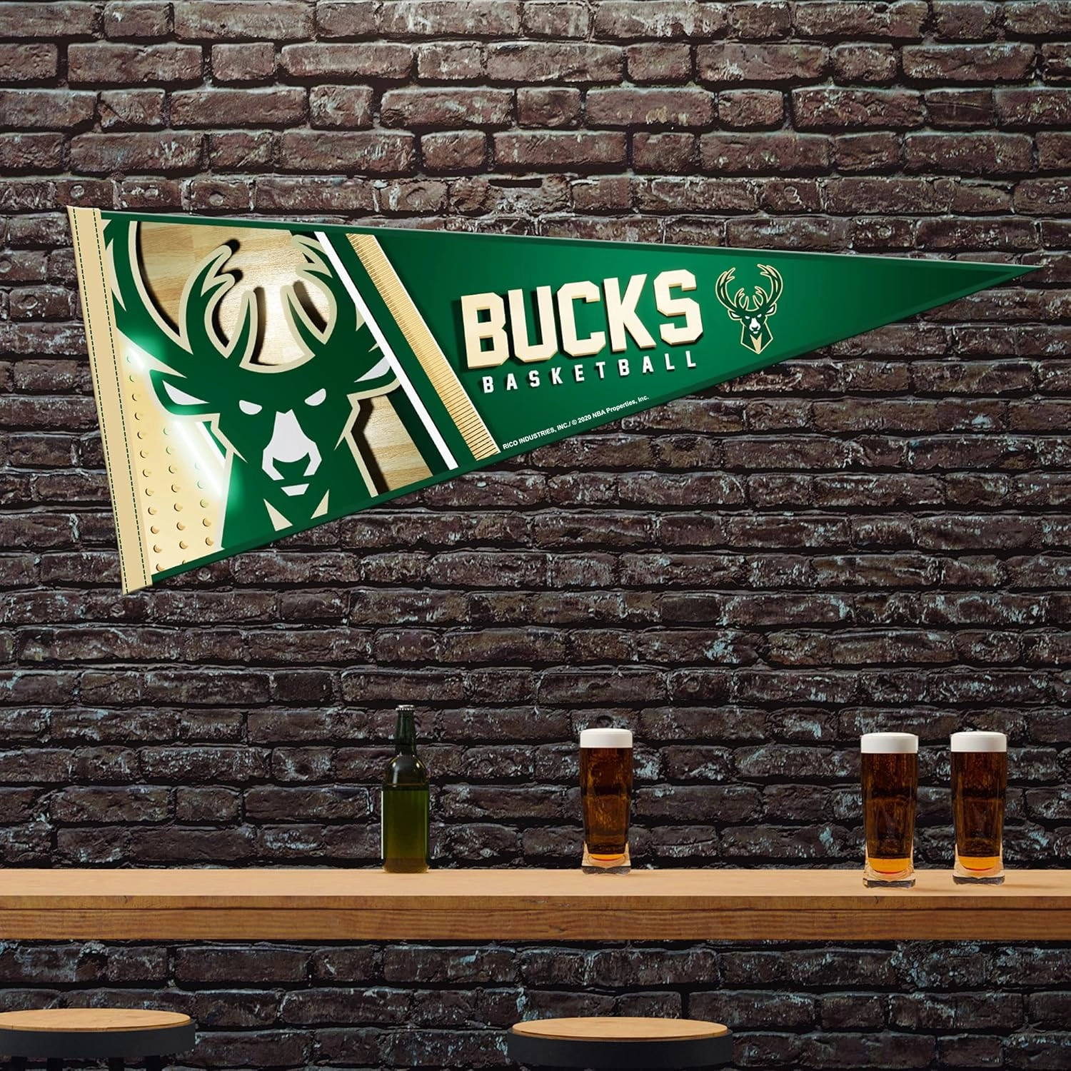 Rico Industries NBA Basketball Retro 12" x 30" Felt Wall Décor Pennant - Great for Home/Bed Room/Man Cave Décor