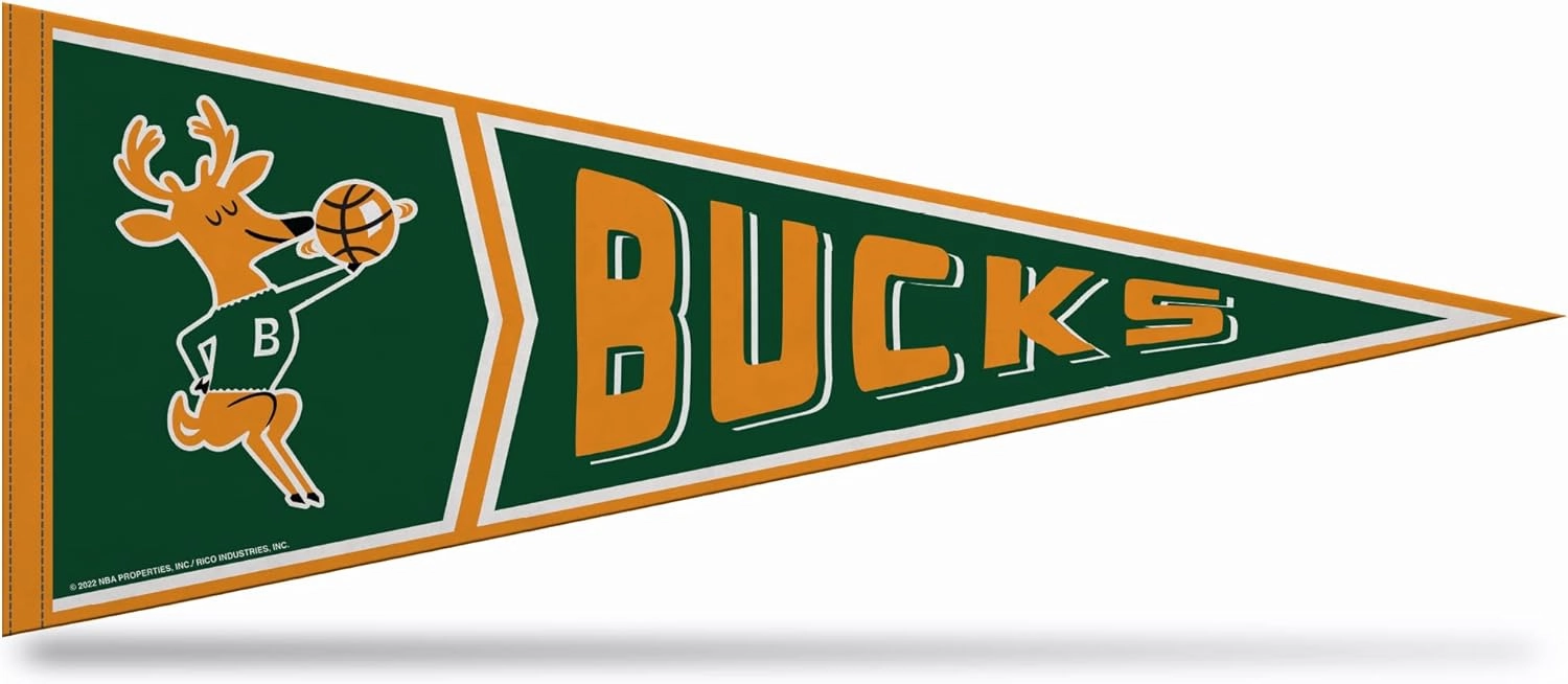Rico Industries NBA Basketball Retro 12" x 30" Felt Wall Décor Pennant - Great for Home/Bed Room/Man Cave Décor