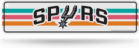 Rico Industries NBA Basketball San Antonio Spurs 2021-22 City Edition Mixtape Metal Street Sign 4" x 15" Home Décor - Bedroom - Office - Man Cave