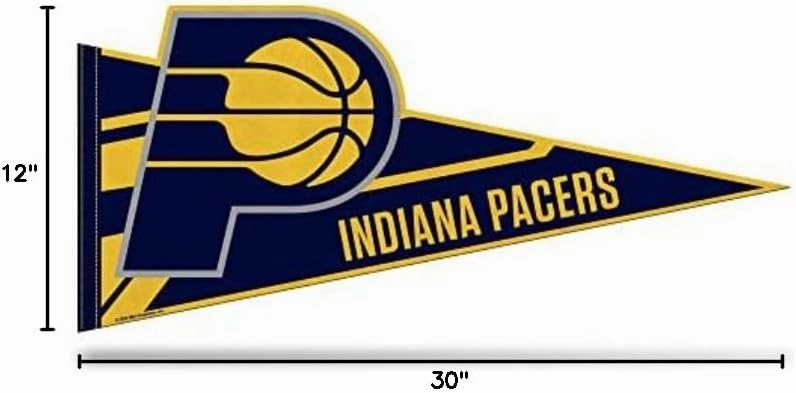 Rico Industries NBA Basketball Sha[e Cut Soft Felt Pennant - EZ to Hang - Home Décor (Game Room, Man Cave, Bed Room)