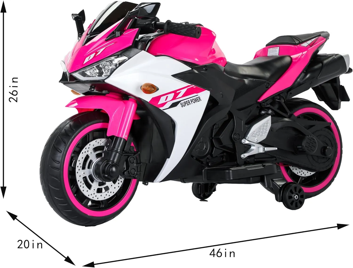 Ride on Motorcycle,TAMCO 12V Kids Electric Motorcycle,Battery Operated Kids Vehicles with Hand Racing/Foot Brake/Light Wheel/Kids Ride on Toys Children Electric Bike (Pink)