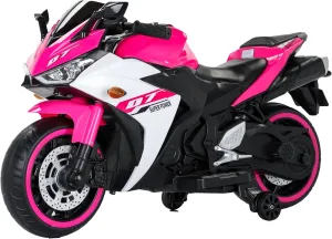 Ride on Motorcycle,TAMCO 12V Kids Electric Motorcycle,Battery Operated Kids Vehicles with Hand Racing/Foot Brake/Light Wheel/Kids Ride on Toys Children Electric Bike (Pink)