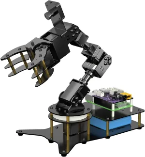 Robot Arm 6DOF for Raspberry Pi 4B Robot Kit, Python Programmable Desktop AI Vision Robotic Arm Kits with Camera for Adults(Included Raspberry Pi)