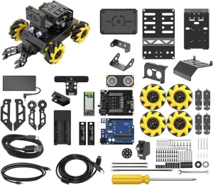 Robot Car for Arduino UNO R3 AI Vision Camera Programmable Smart Robot Car, Line Tracking Color/Target Recognition Obstacle Avoidance, STEM Projects Educational Robot Set, Advanced Kit