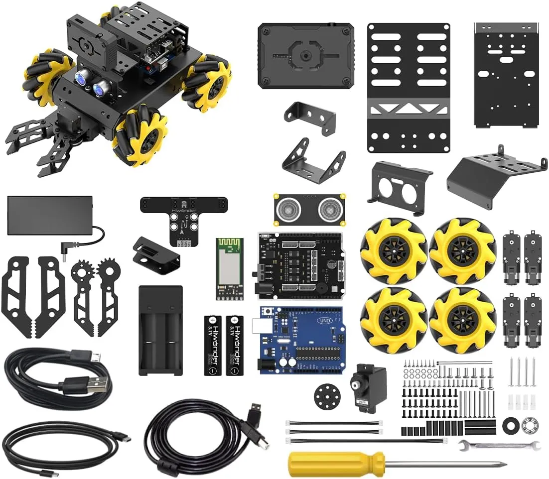 Robot Car for Arduino UNO R3 AI Vision Camera Programmable Smart Robot Car, Line Tracking Color/Target Recognition Obstacle Avoidance, STEM Projects Educational Robot Set, Advanced Kit