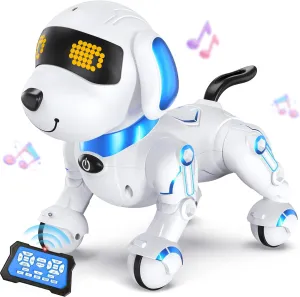 Robot Dog Remote Control Robot Toys with Sing Dance, Easter Toy Kids Toy, 17 Functions E Interactive Dog for 6 , Programmable Smart Interactive Robotic Pets