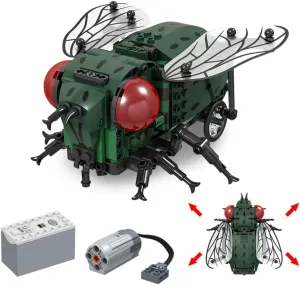 Robot Fly Toy with Omnidirection Wheel Automatically Avoid Obstacle, Insect Building Blocks Set, Mechanical Elecric Building Toy Kit for Kids 8-14 Years Old Boy Toy 280PCS