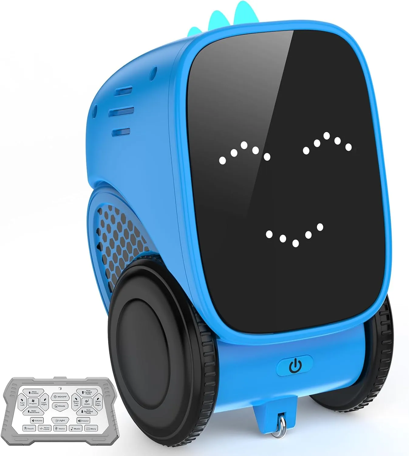 Robot Toys for Kids Interactive Kids Robot Smart Robot with Auto-Demonstration, LED Emoticons, Programming, Story, Remote Control Dinosaur Robot for Boys Girls Age 3-5 8-12, Blue