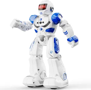 Robot Toys for Kids, Remote Control Robot with Programmble Walking & Dancing Adjustable Volume RC Gesture Sensing Smart Toy for Ages 3 4 5 6 8 10 12 Boy Girl Ideal Blue