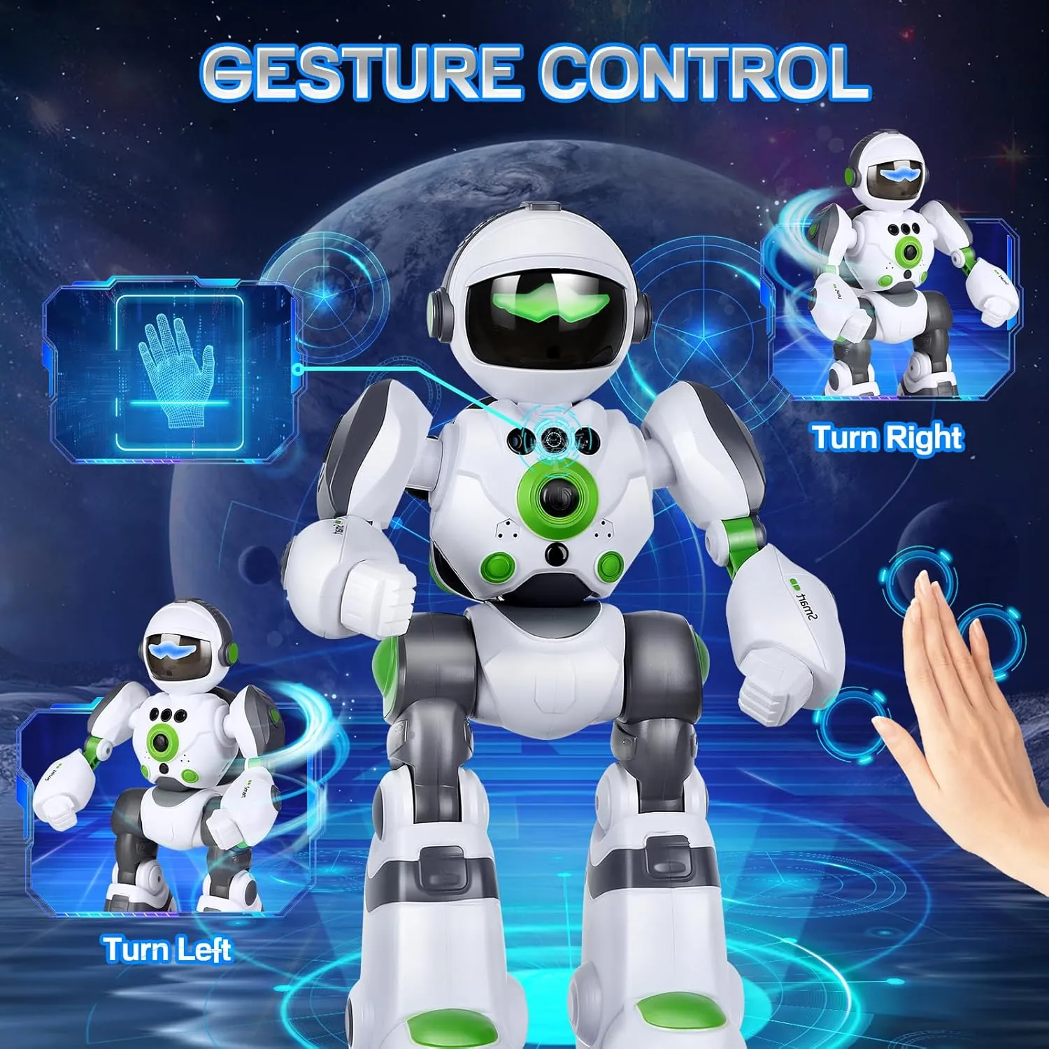 Robot Toys Gift for Kids: Remote Control Robot Programmable with Record Voice Music Dancing Gesture Control, for Toddler Boys and Girls