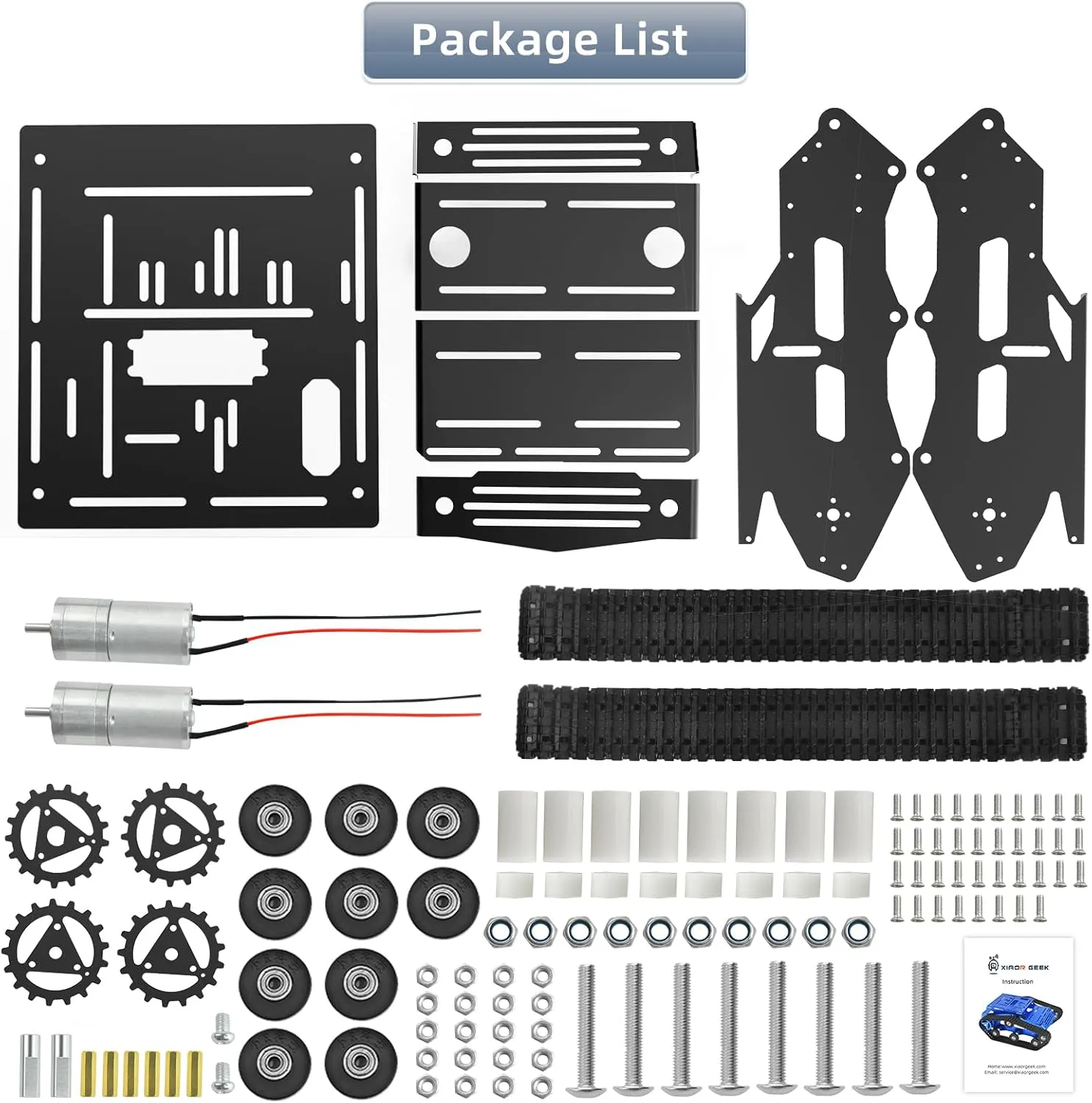 Robot Tracked Tank Car Chassis, Shock Absorbing Robot Chassis Full-Metal Robotic Moving Platform Track for RaspberryPi Arduino Jetson Microb DIY Maker Smart Robot Car Learning Kit