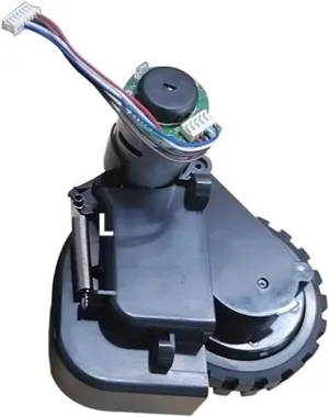 Robot Vacuum Cleaner Wheel Motor Assembly，Compatible for Puppyoo R30 Robotic Vacuum Cleaner Parts Replacement Accessories(Black L Wheel)